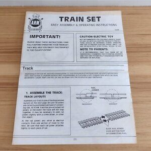 Vintage AHM Train Set Easy Assembly & Operating Instruction Manual